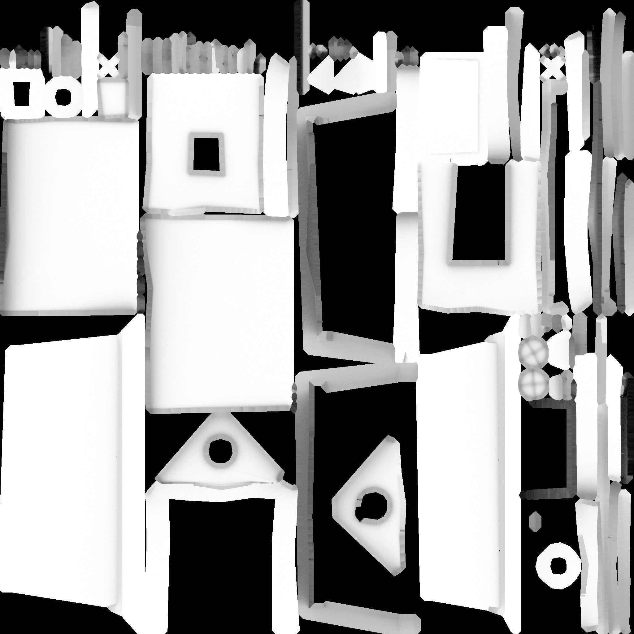 Cottage house Low-poly 3D model_13