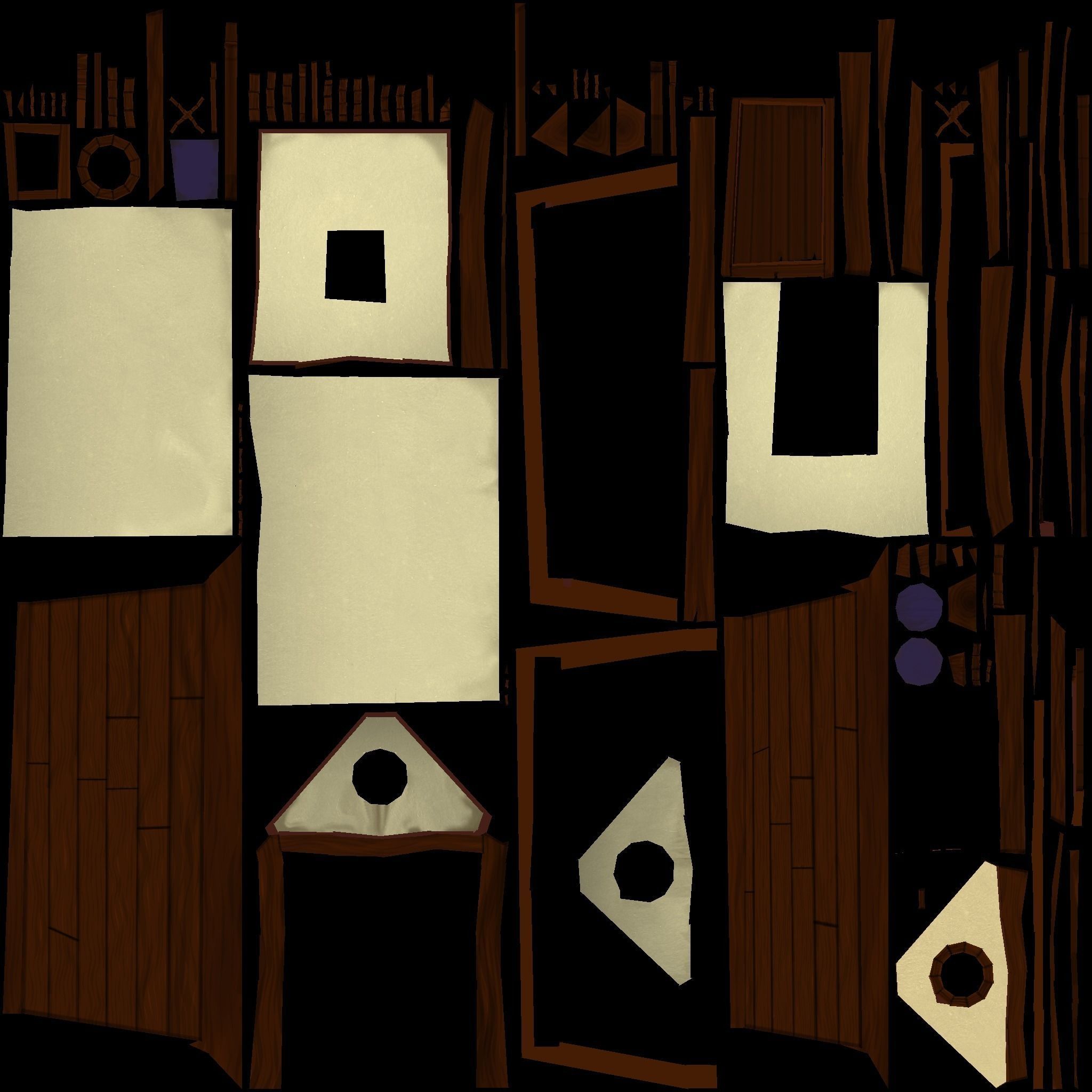 Cottage house Low-poly 3D model_14