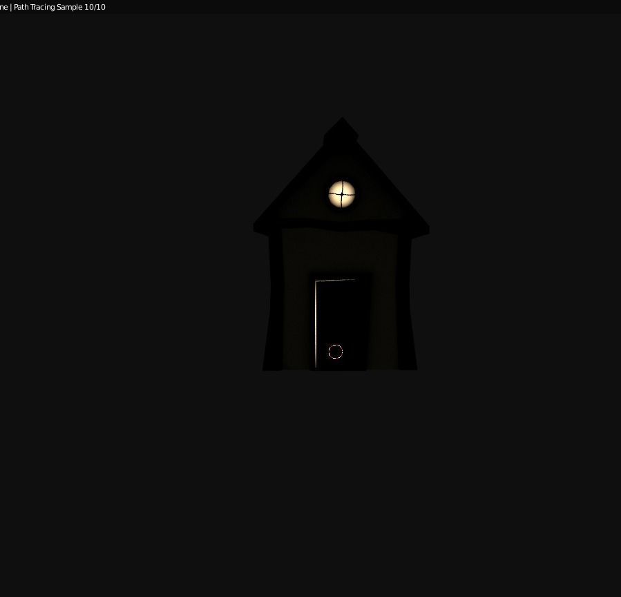 Cottage house Low-poly 3D model_5