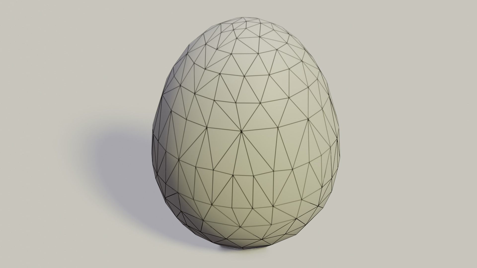 Golden Egg Low-poly 3D model_2