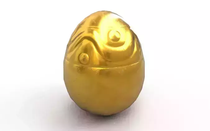 Golden Egg Low-poly 3D model