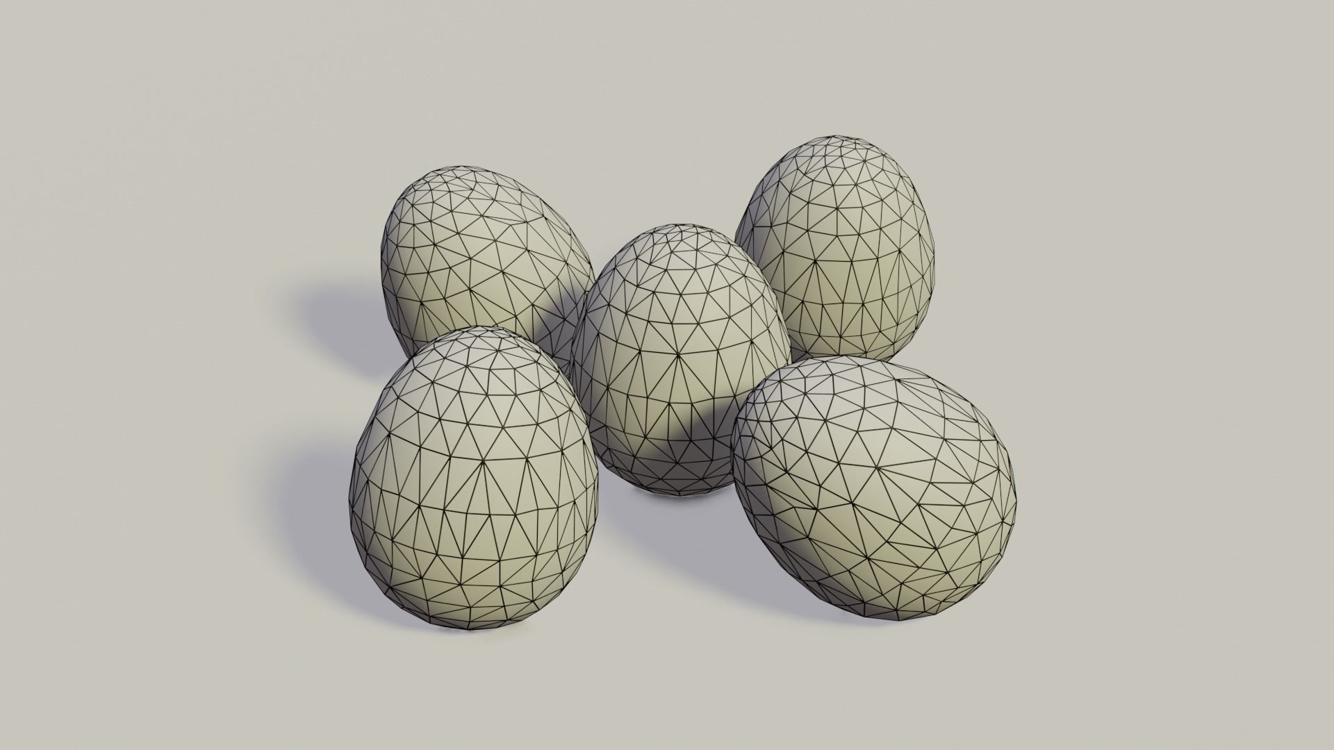 Golden Egg Low-poly 3D model_7
