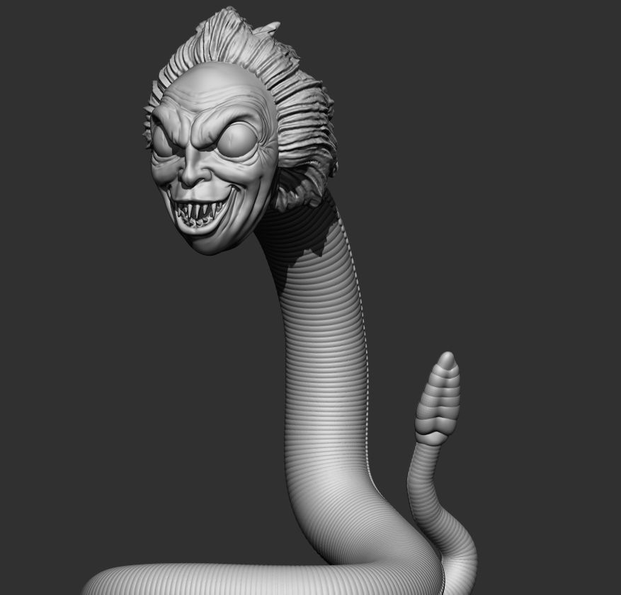 BEETLE SNAKE printable 3D figure 3D print model_1