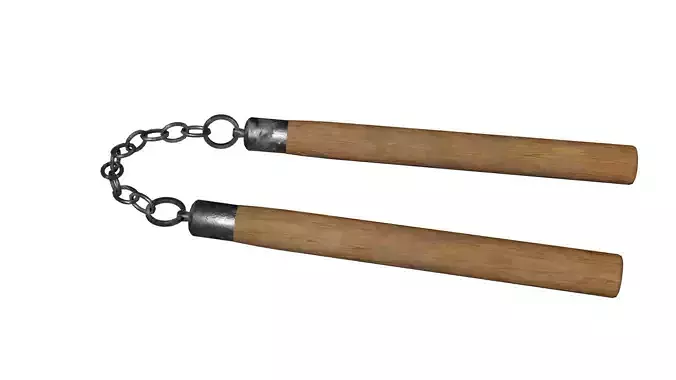 Nunchaku Rigged 3D model