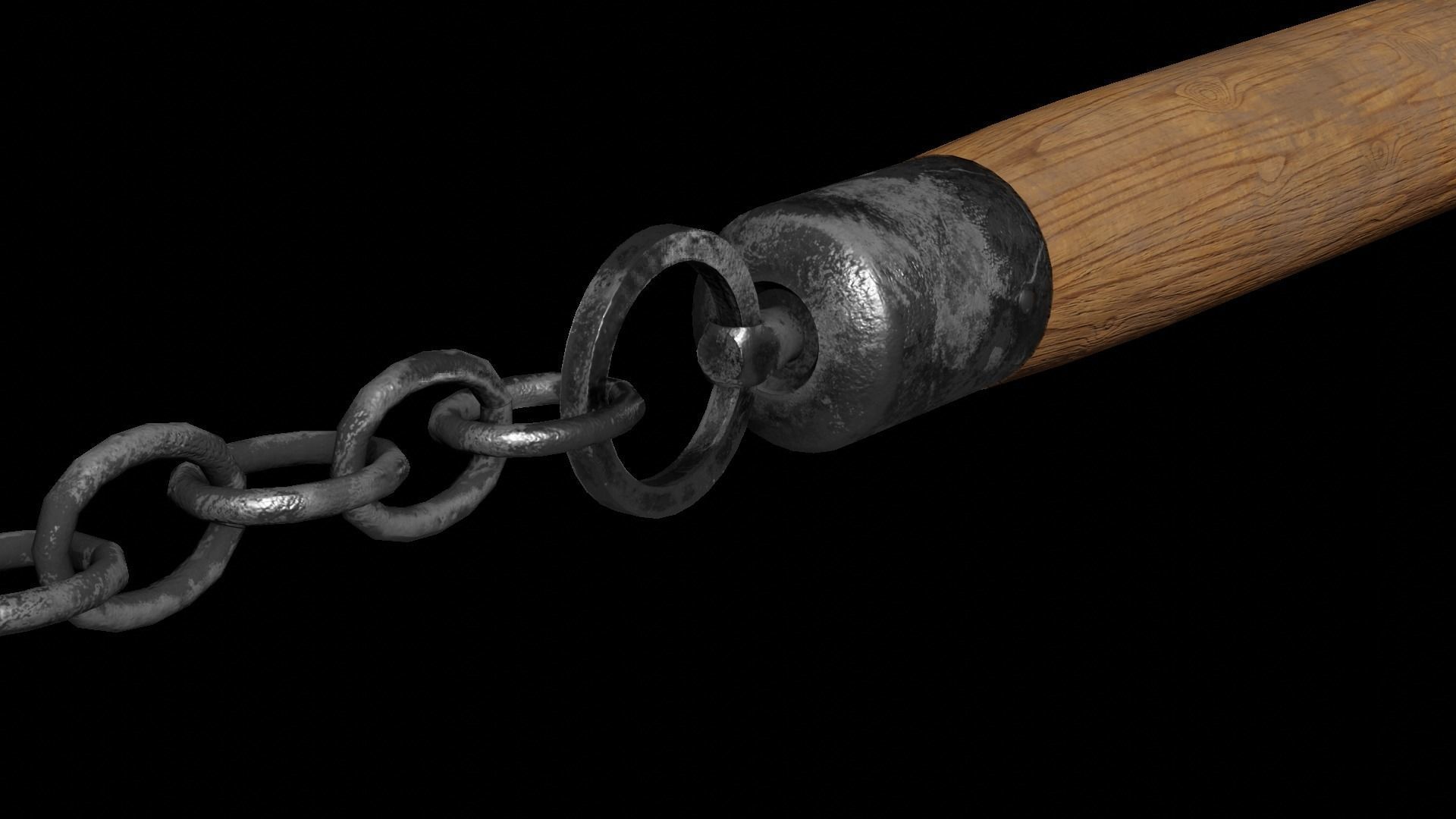 Nunchaku Rigged 3D model_5