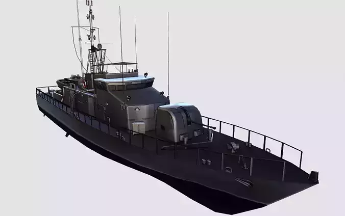 Patrol Boat Low-poly 3D model