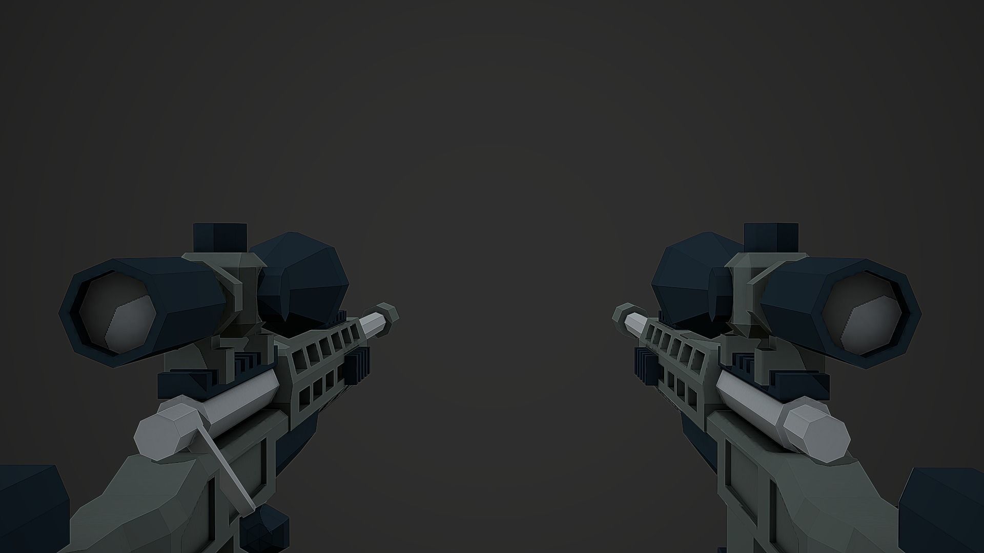 Stylized Orsis T-5000 Sniper Low Poly Mobile Ready Low-poly 3D model_5