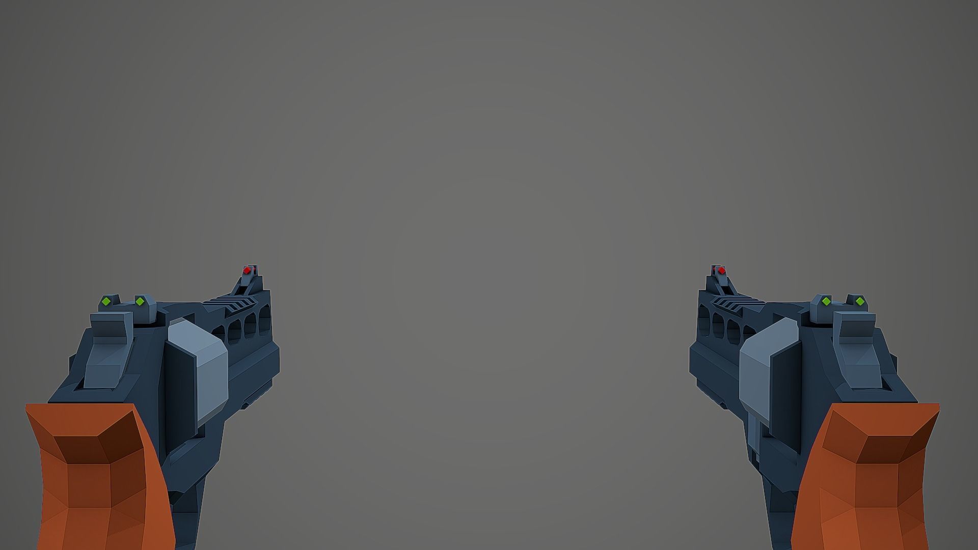 Stylized Rhino 60 DS Revolver Low Poly Mobile Ready Low-poly 3D model_7