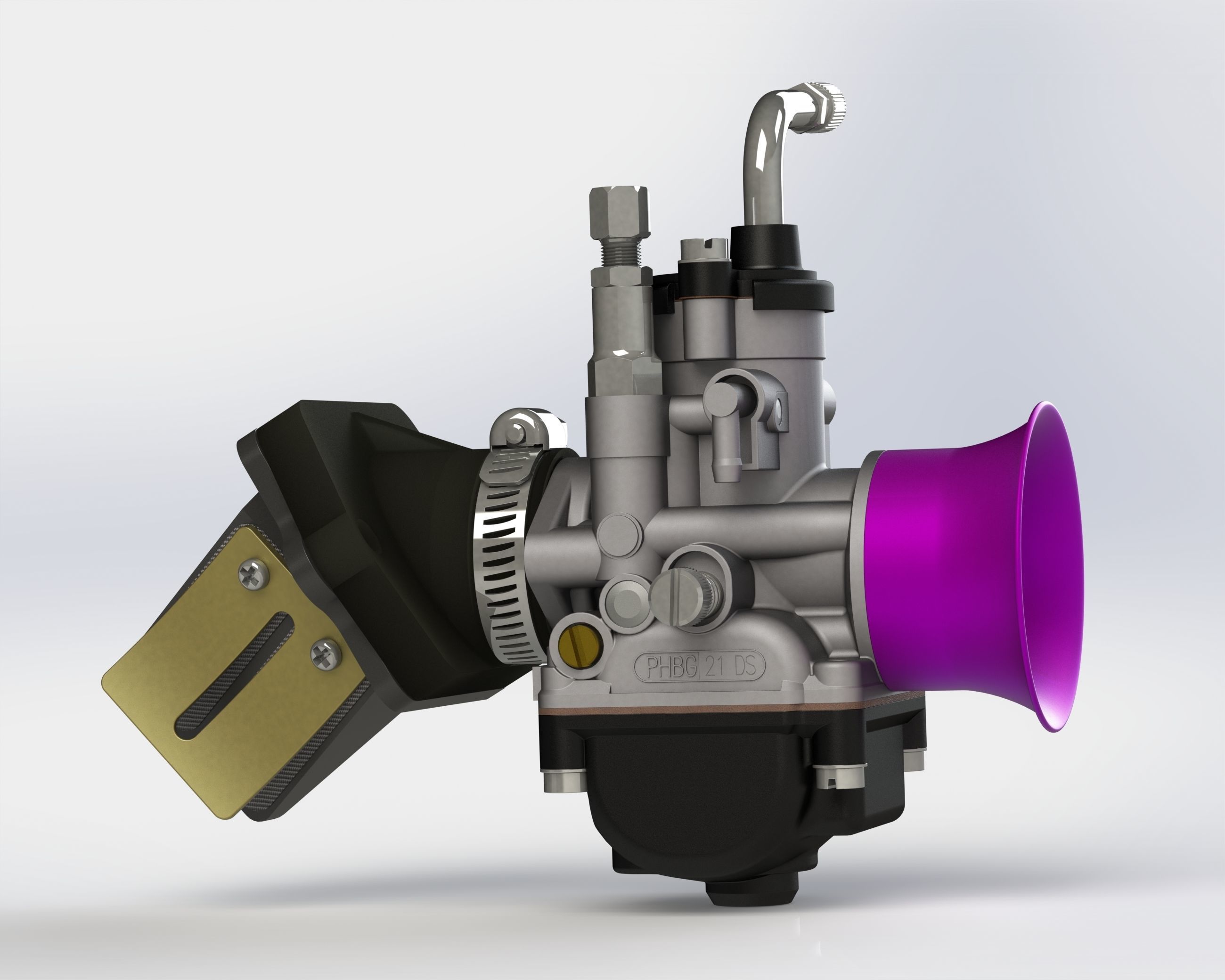 Carburetor Dell Orto 3D print model_2