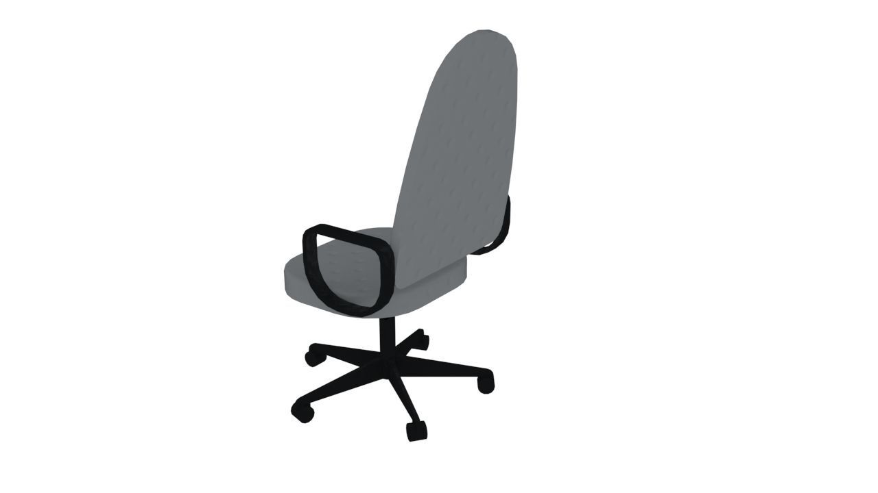 Office Chair Think 3D model 3D model_1