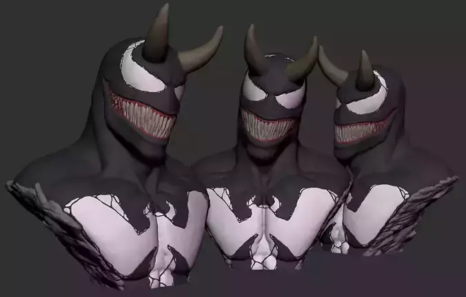 Demon-Venom three venom busts