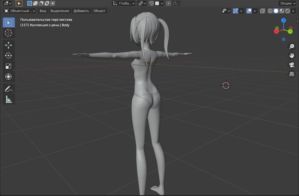 Anime girl model  3D model_1