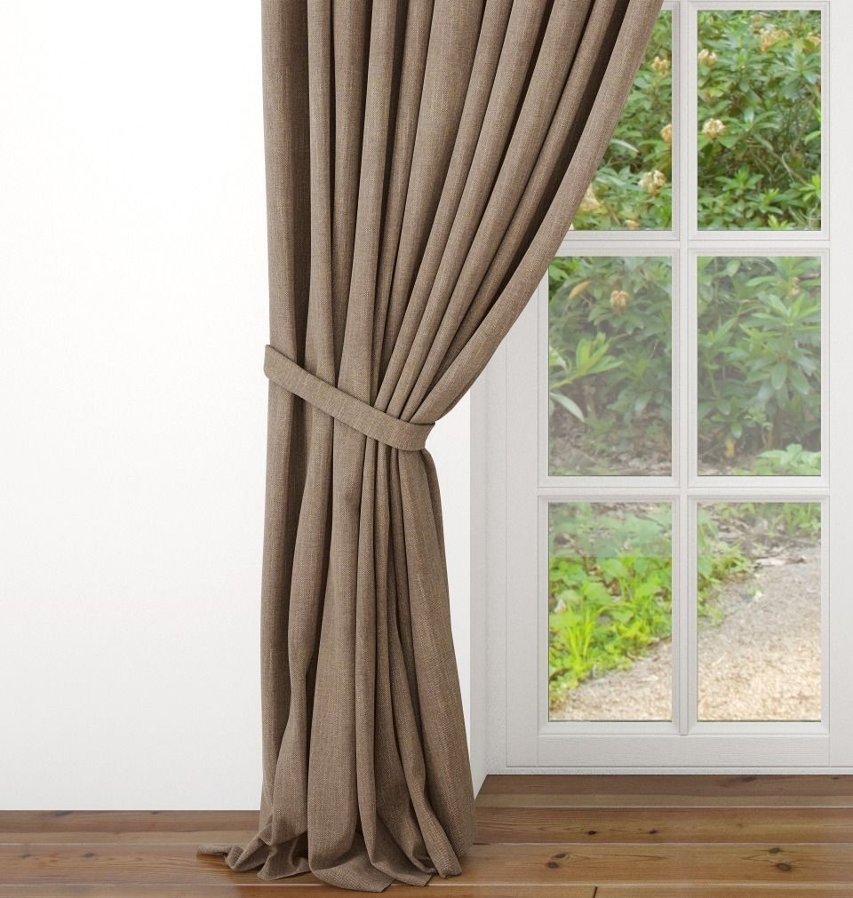 Curtain curtains 3D model_2