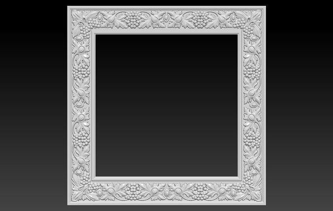  Carved Picture Frame 3D model 3D print model