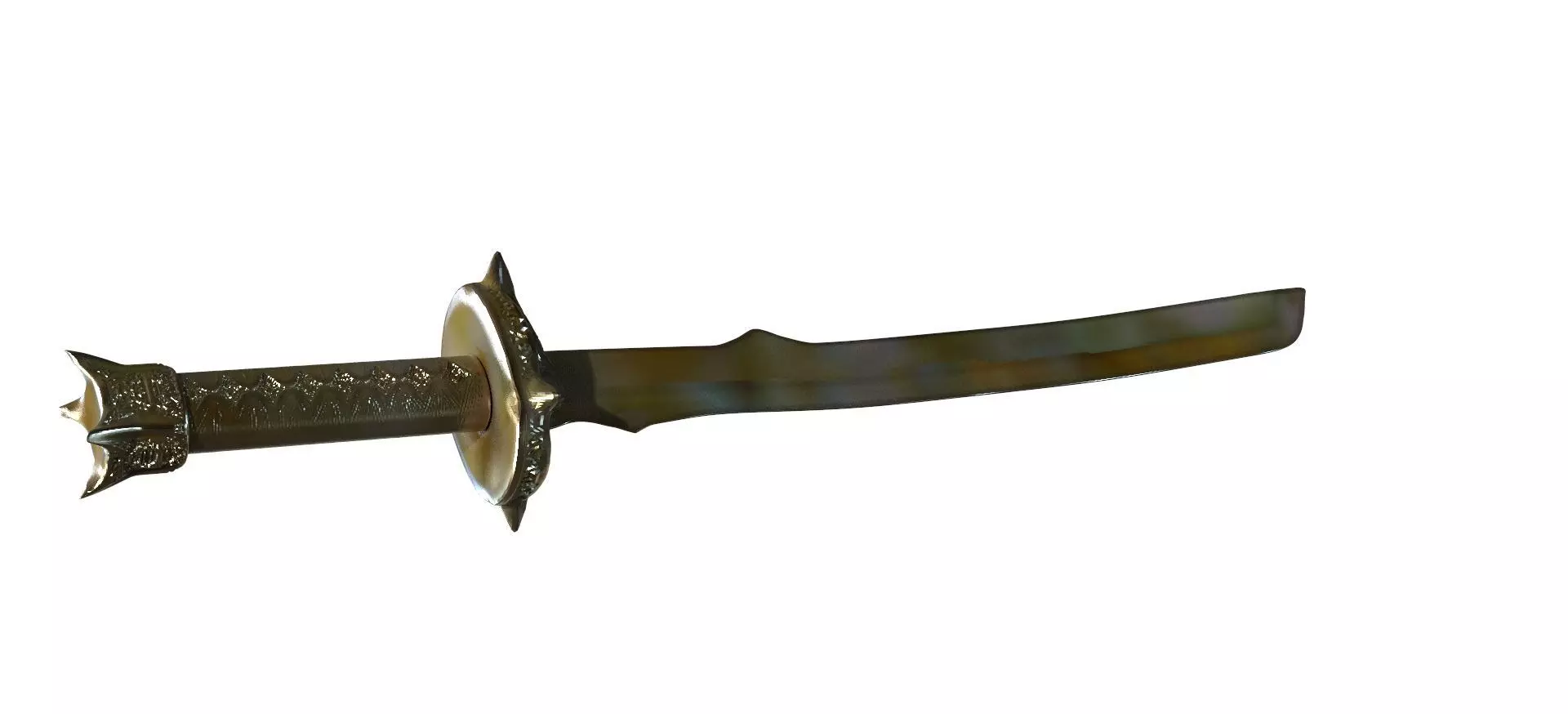 Ninja Sword Fantasy pyramid sword 3D model_0