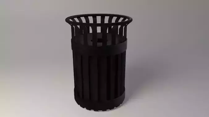 City Street Trash Can