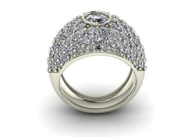 pave ring gems 3D print model