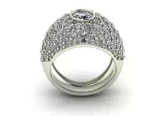 pave ring gems