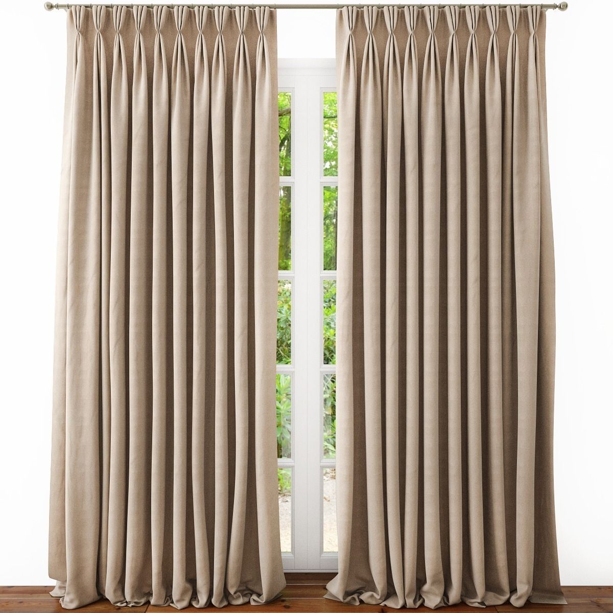 Curtain velvet 3D model_0