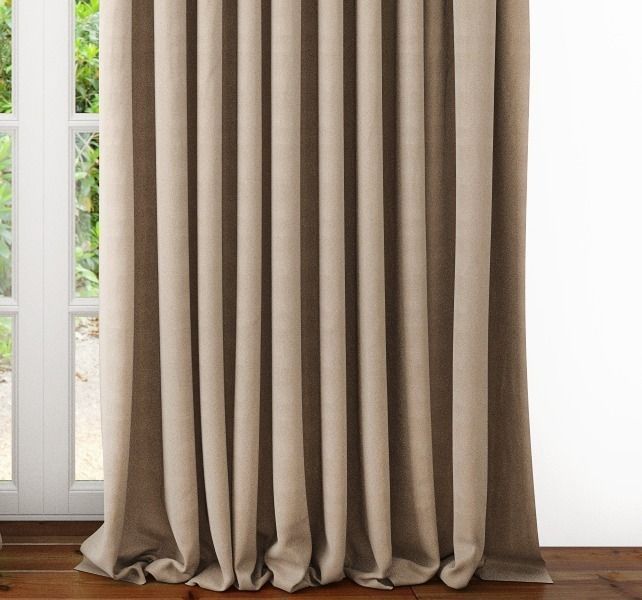Curtain velvet 3D model_3