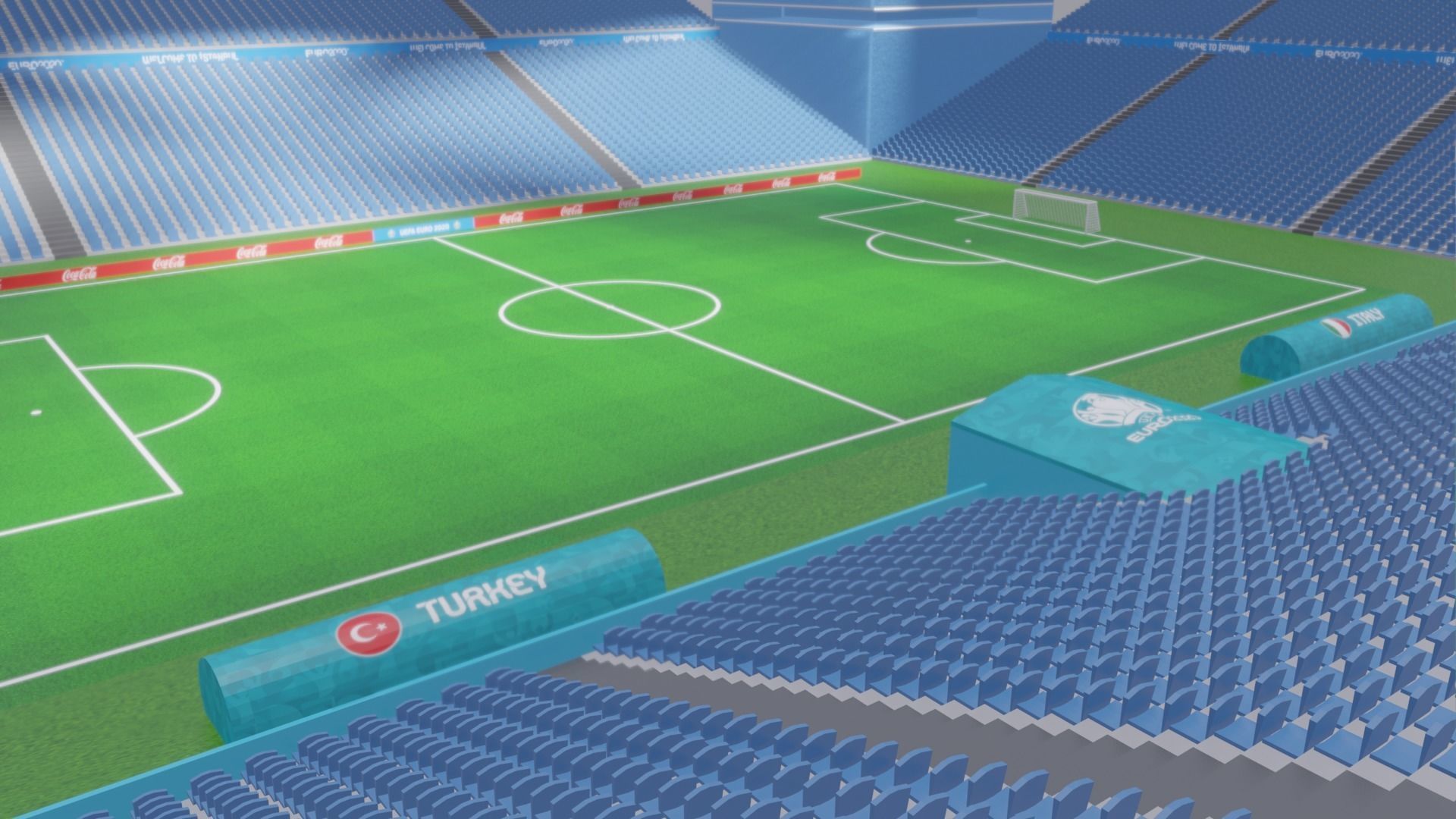 Free EuroArena Soccer Stadium Euro 2020 Istanbul 3D model_2