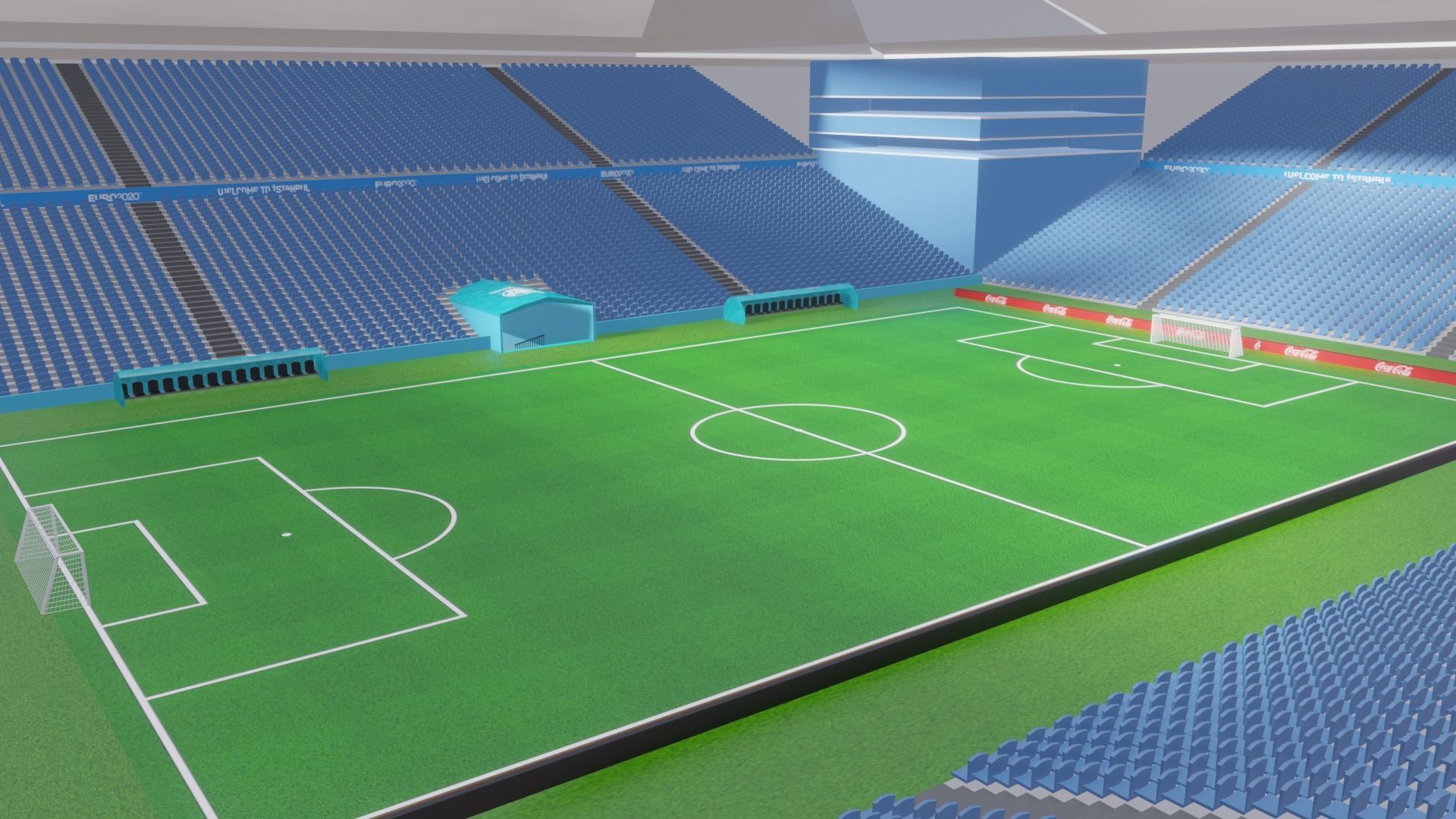 Free EuroArena Soccer Stadium Euro 2020 Istanbul 3D model_10