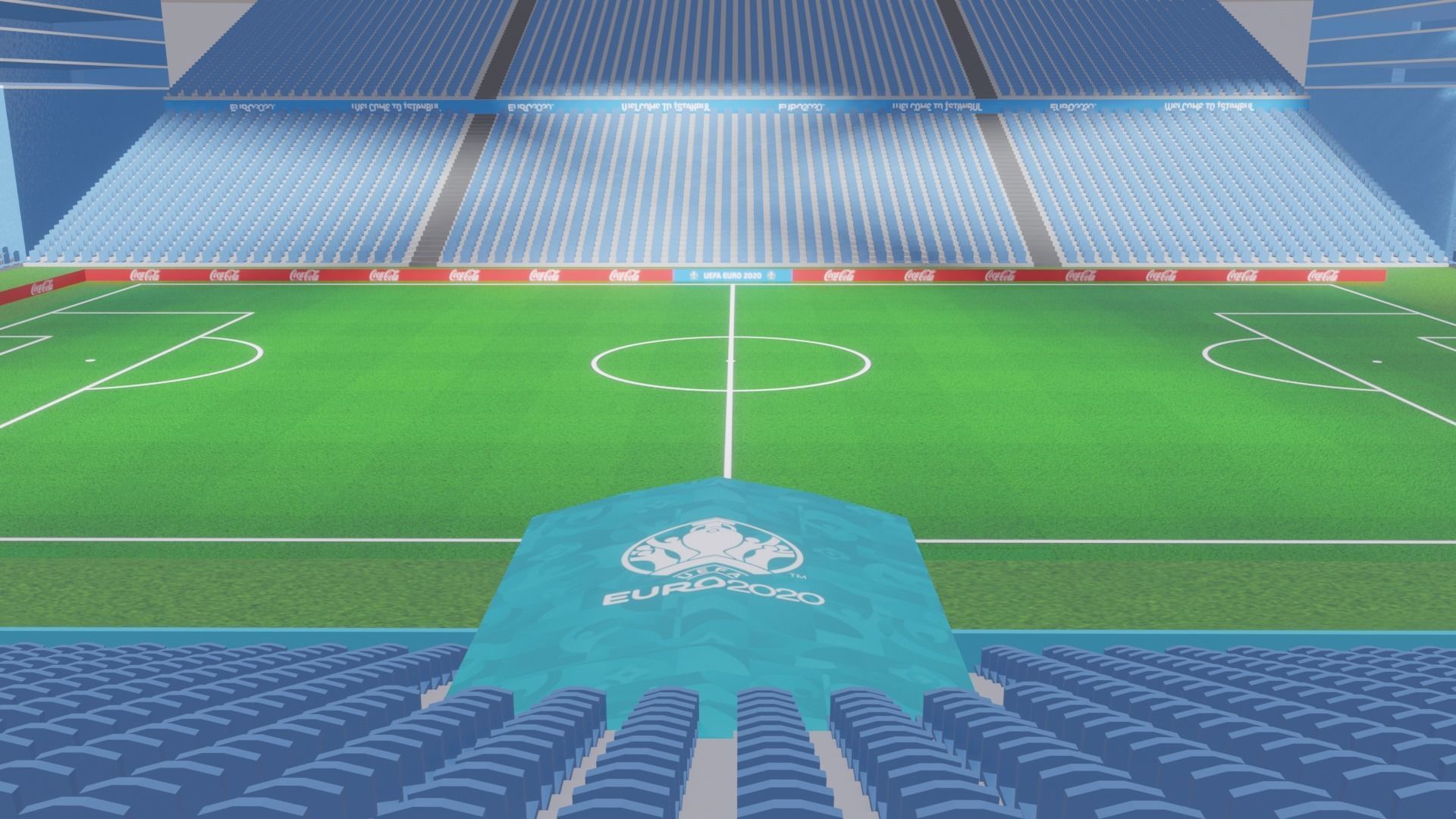 Free EuroArena Soccer Stadium Euro 2020 Istanbul 3D model_6