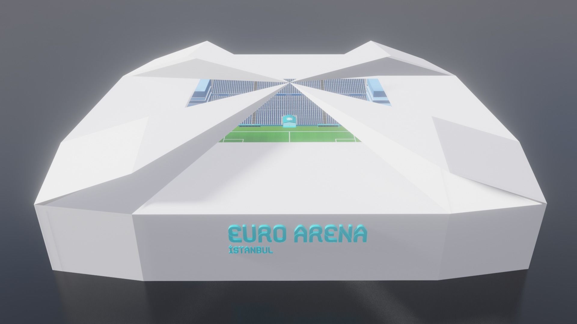 Free EuroArena Soccer Stadium Euro 2020 Istanbul 3D model_9