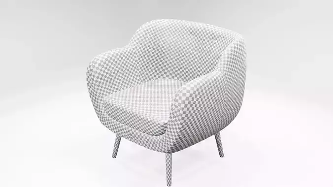 Chair lounge with wooden legs