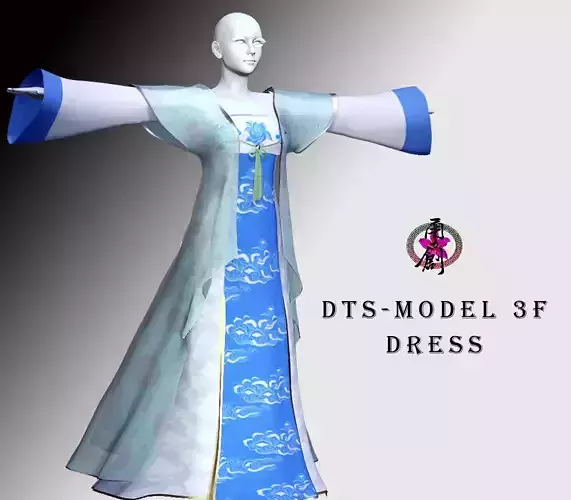 DTS-Model3F-Dress woman in dress