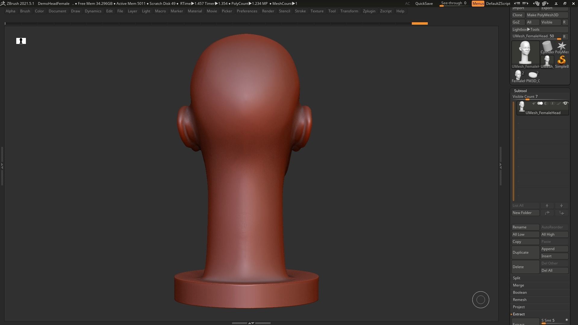 human head modern sculpture 3d print model 109 3D print model_11