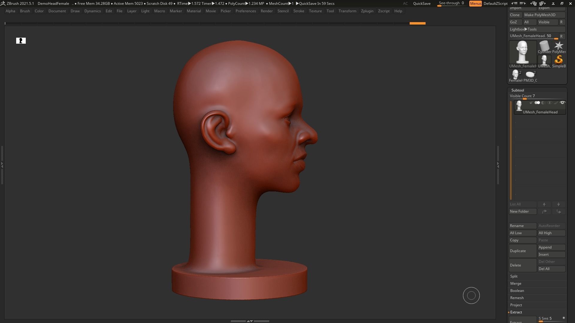 human head modern sculpture 3d print model 109 3D print model_9