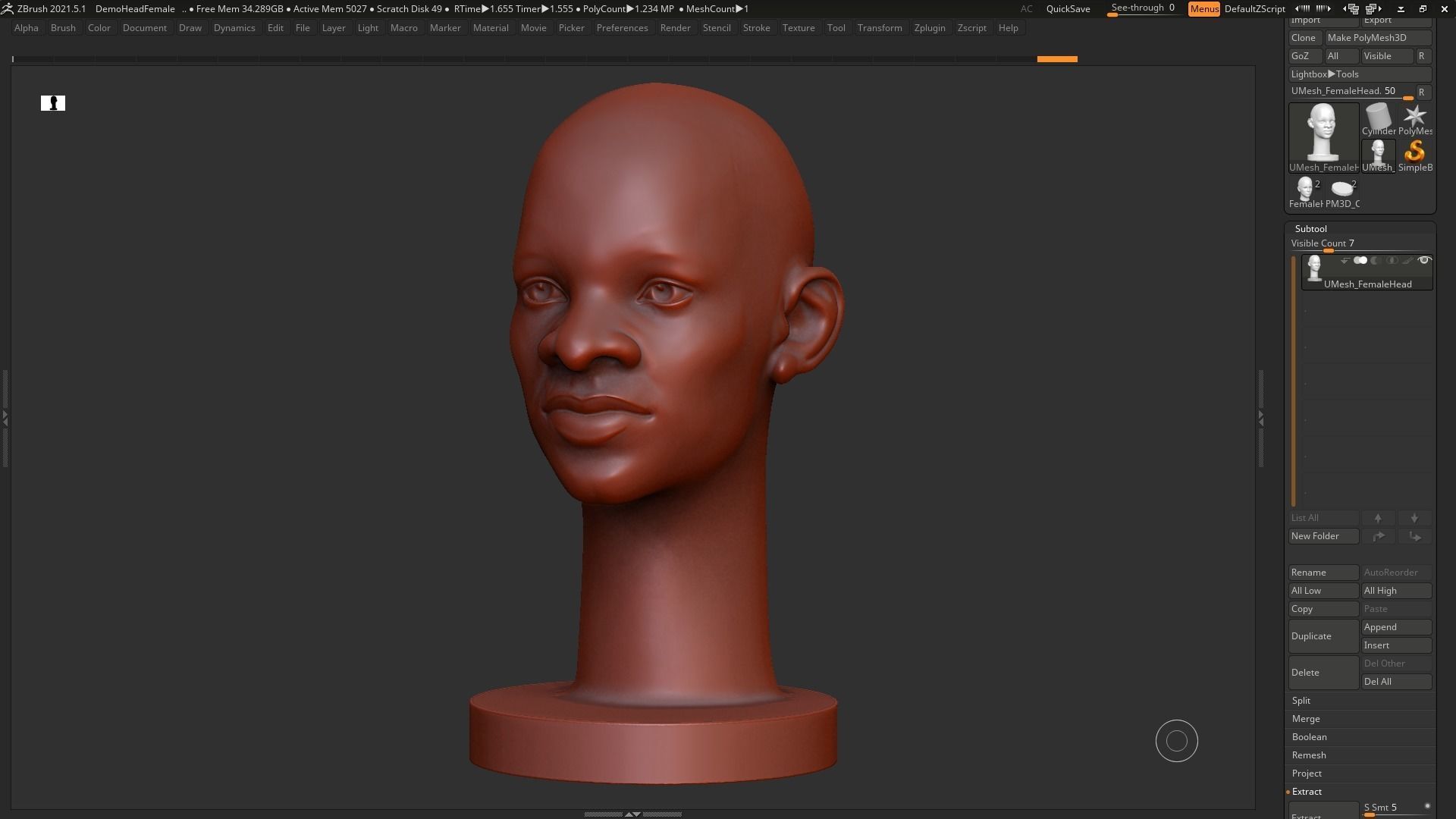 human head modern sculpture 3d print model 109 3D print model_13