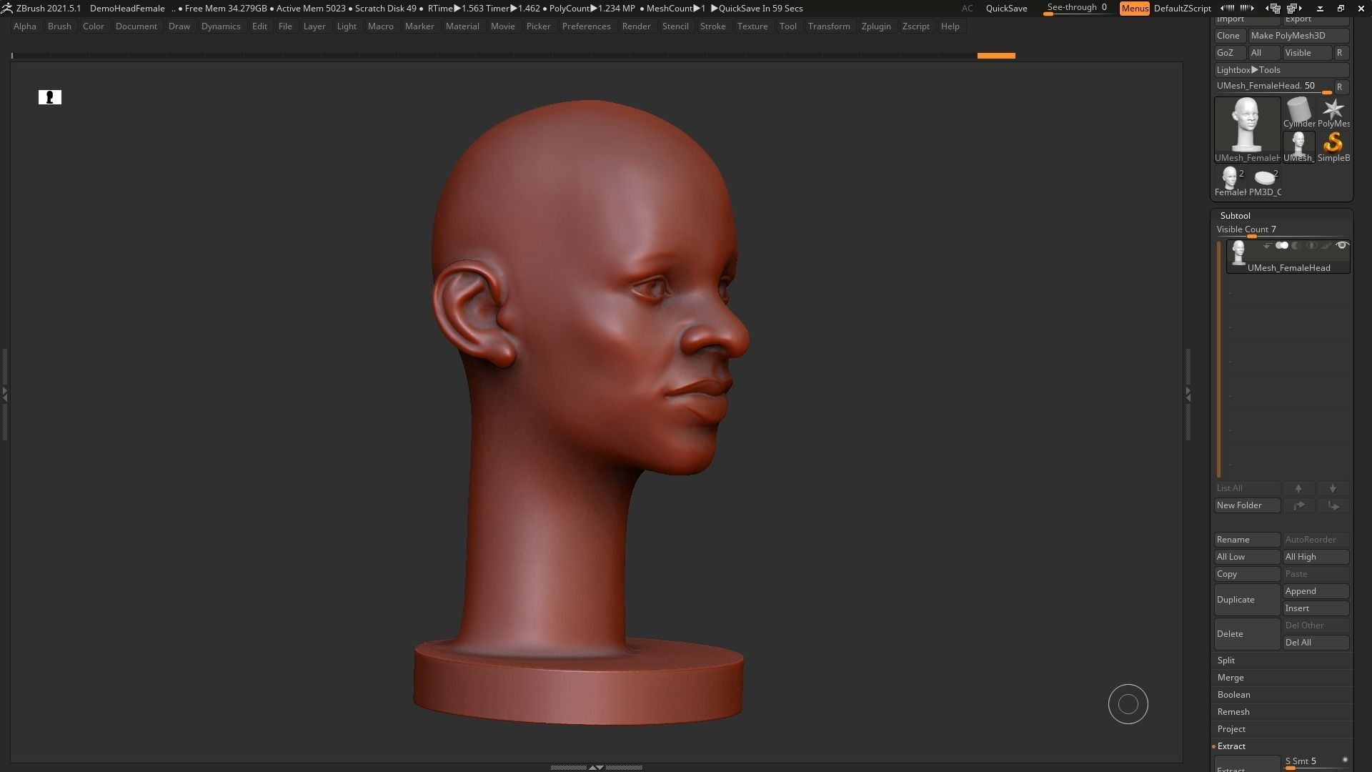 human head modern sculpture 3d print model 109 3D print model_8