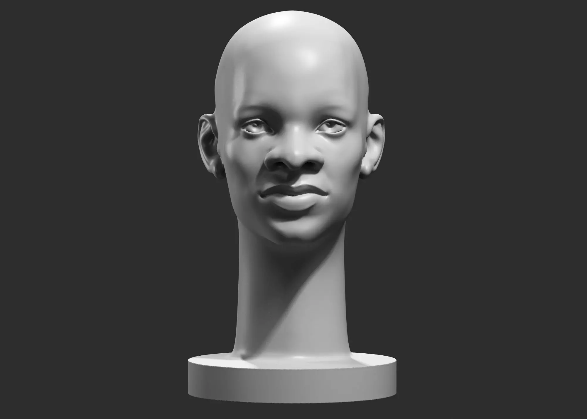 human head modern sculpture 3d print model 109 3D print model_0