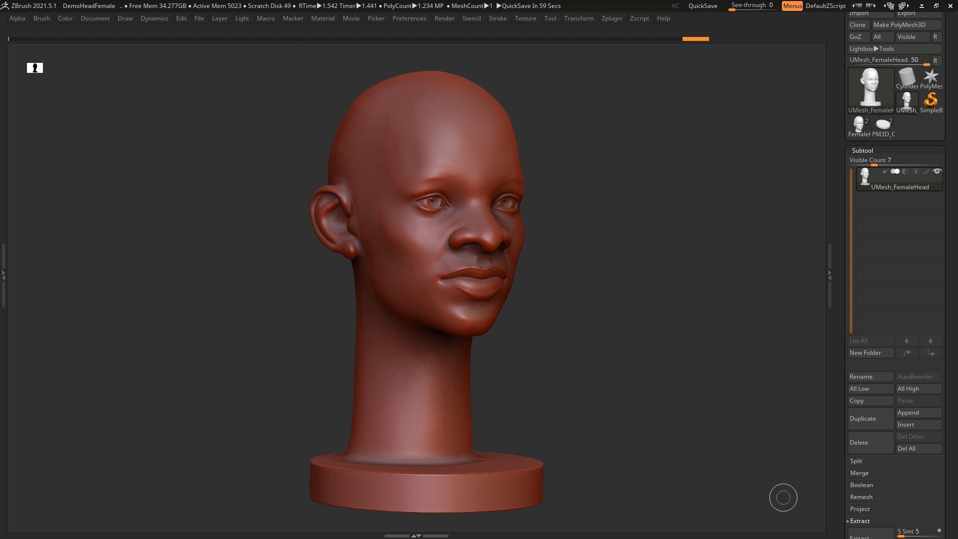 human head modern sculpture 3d print model 109 3D print model_7
