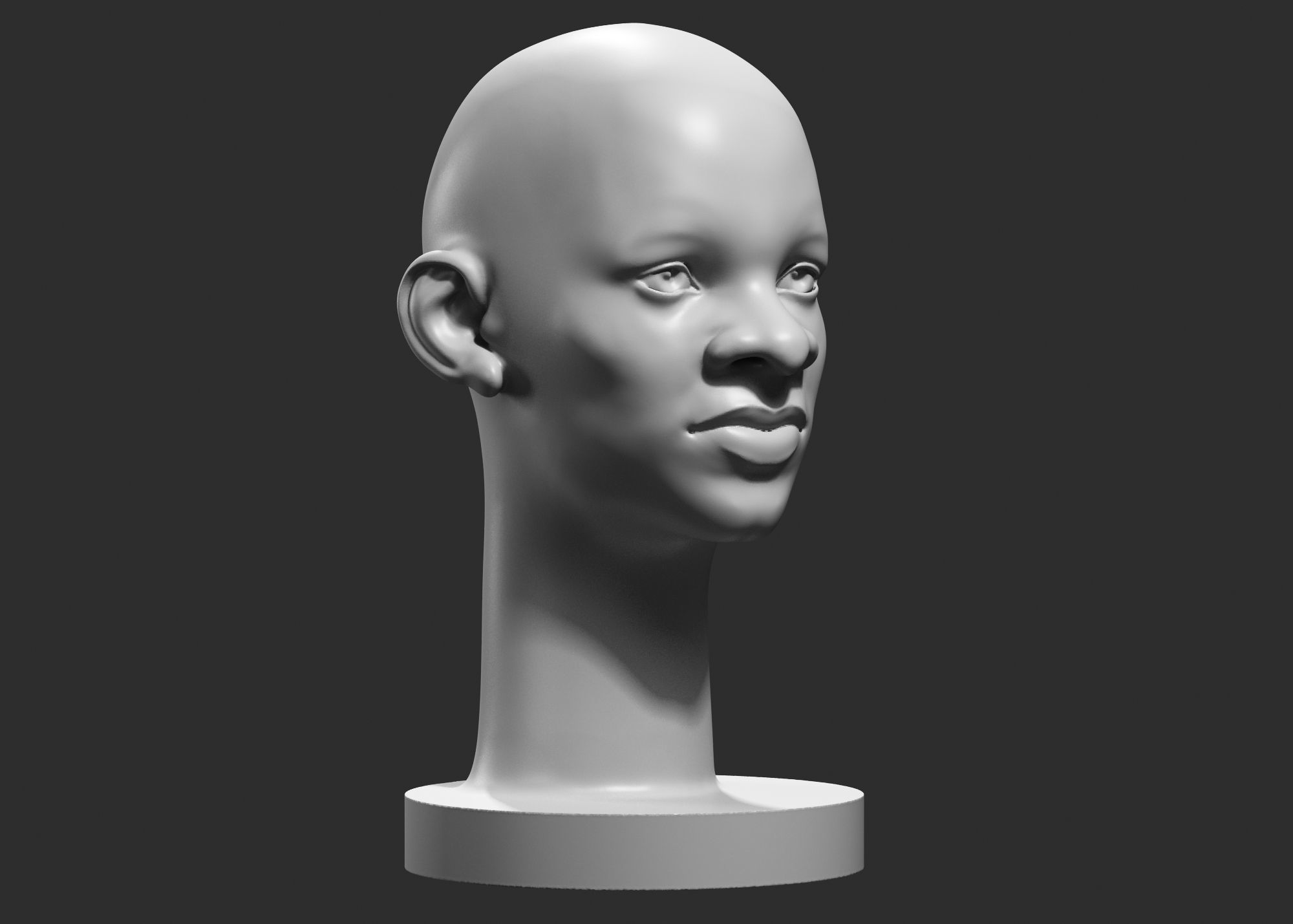human head modern sculpture 3d print model 109 3D print model_1