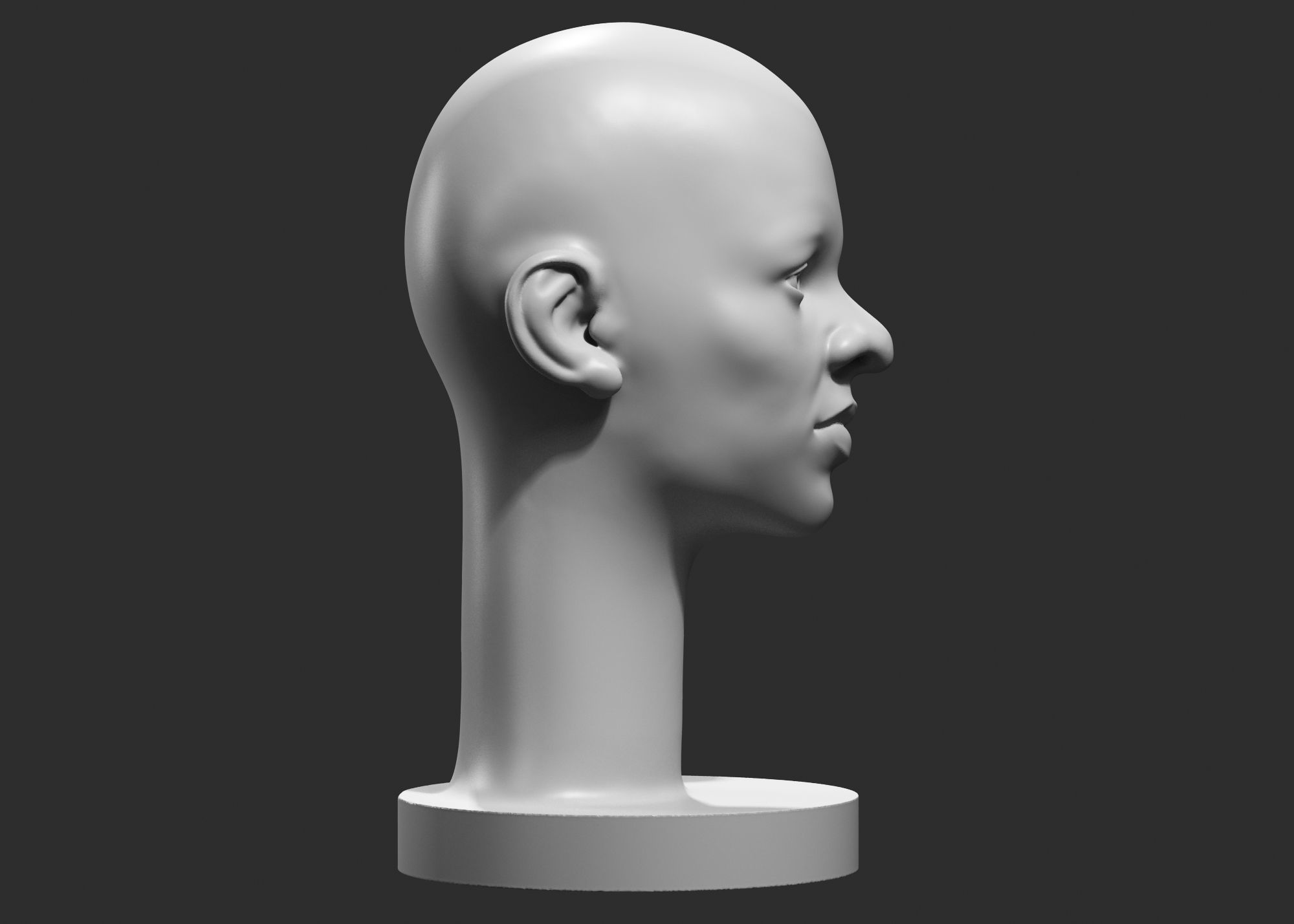 human head modern sculpture 3d print model 109 3D print model_2