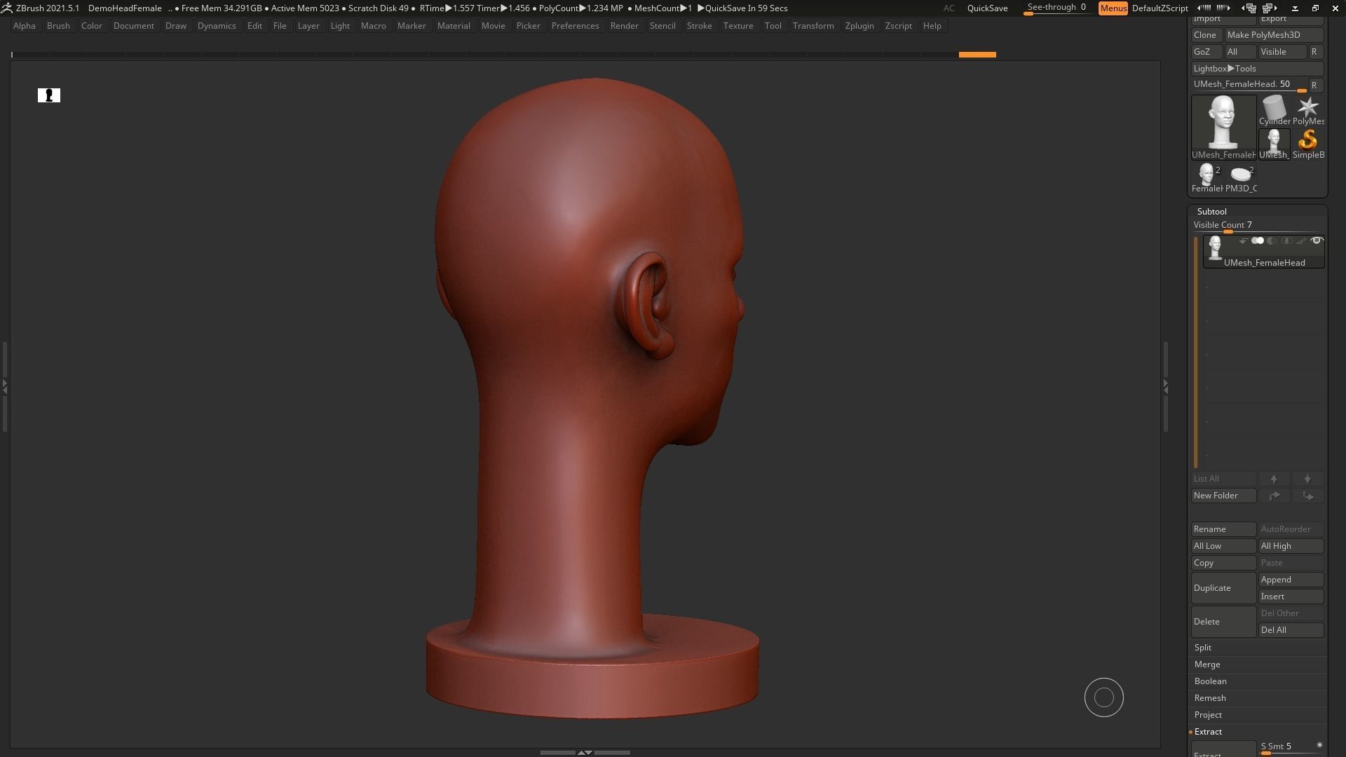 human head modern sculpture 3d print model 109 3D print model_10