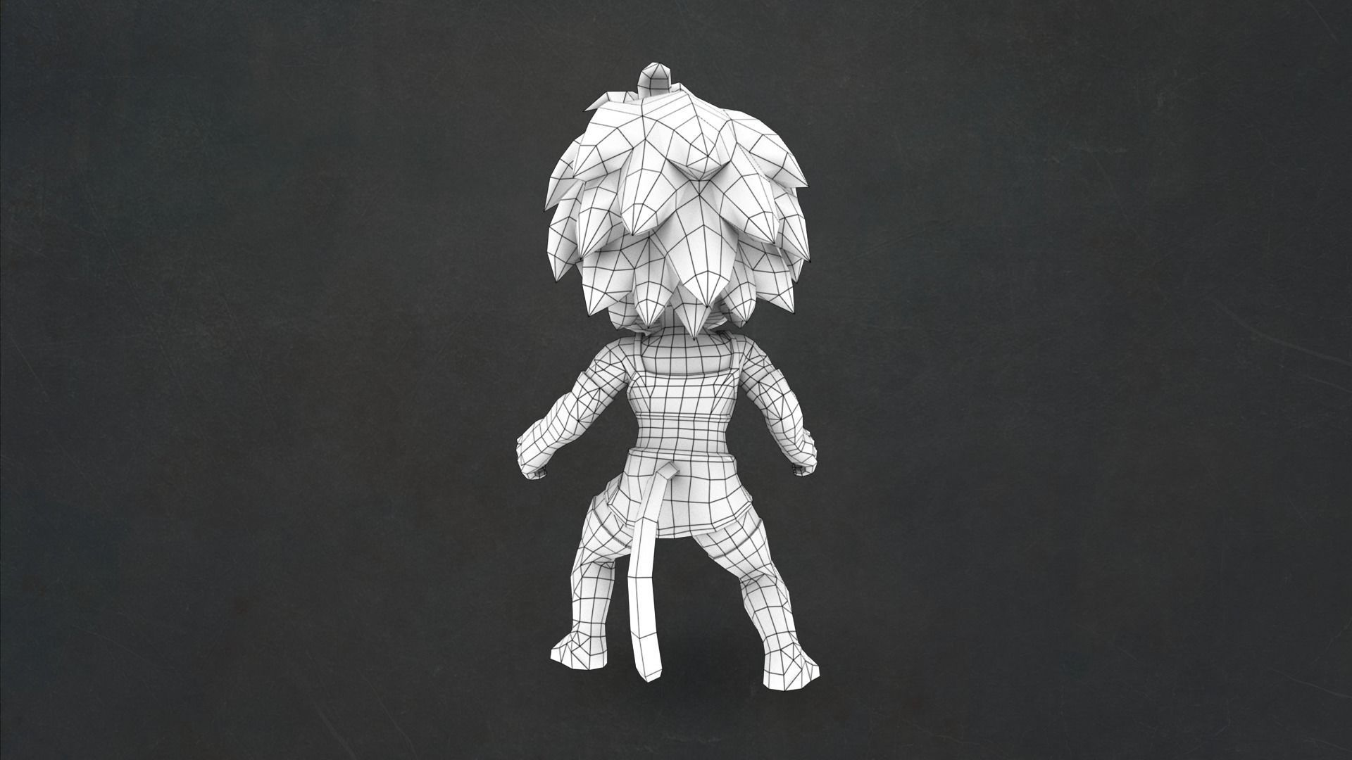 Gine transforming into Oozaru Low-poly 3D model_5