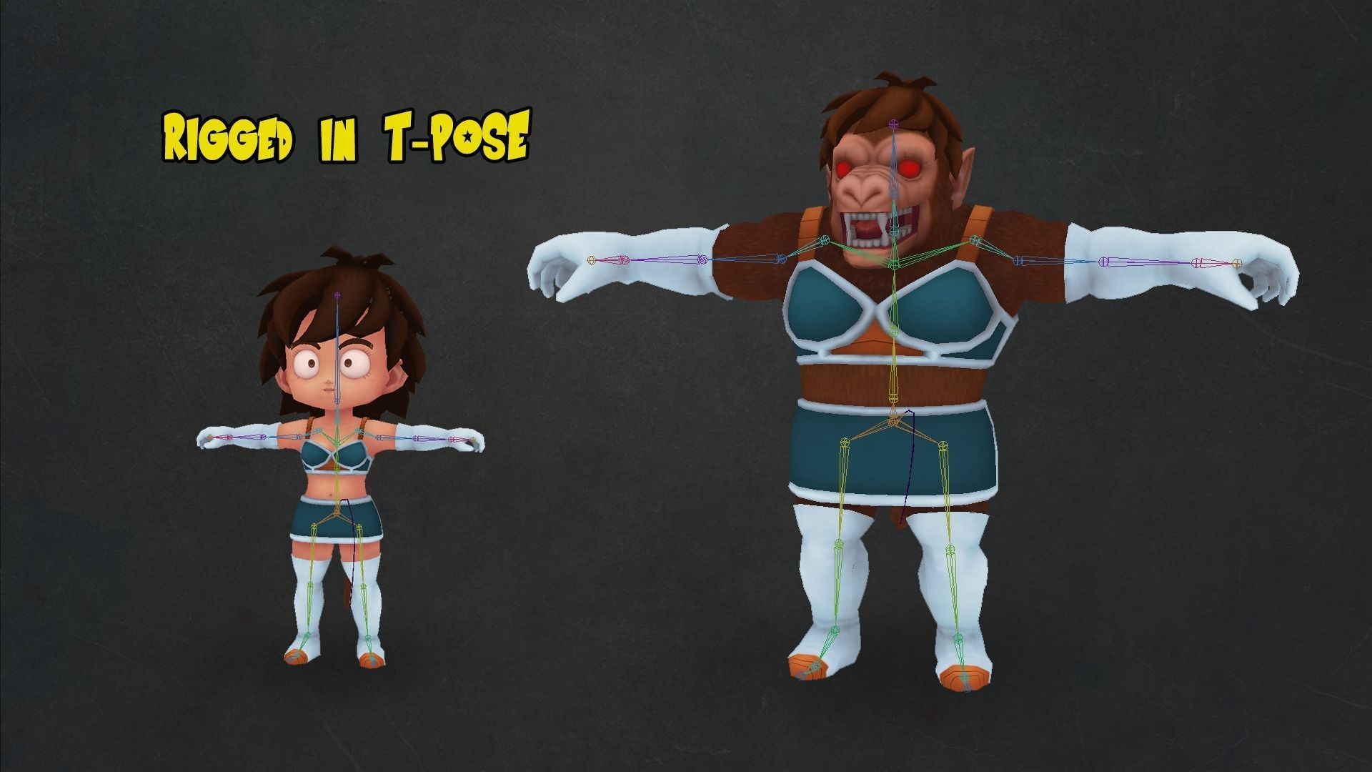 Gine transforming into Oozaru Low-poly 3D model_10