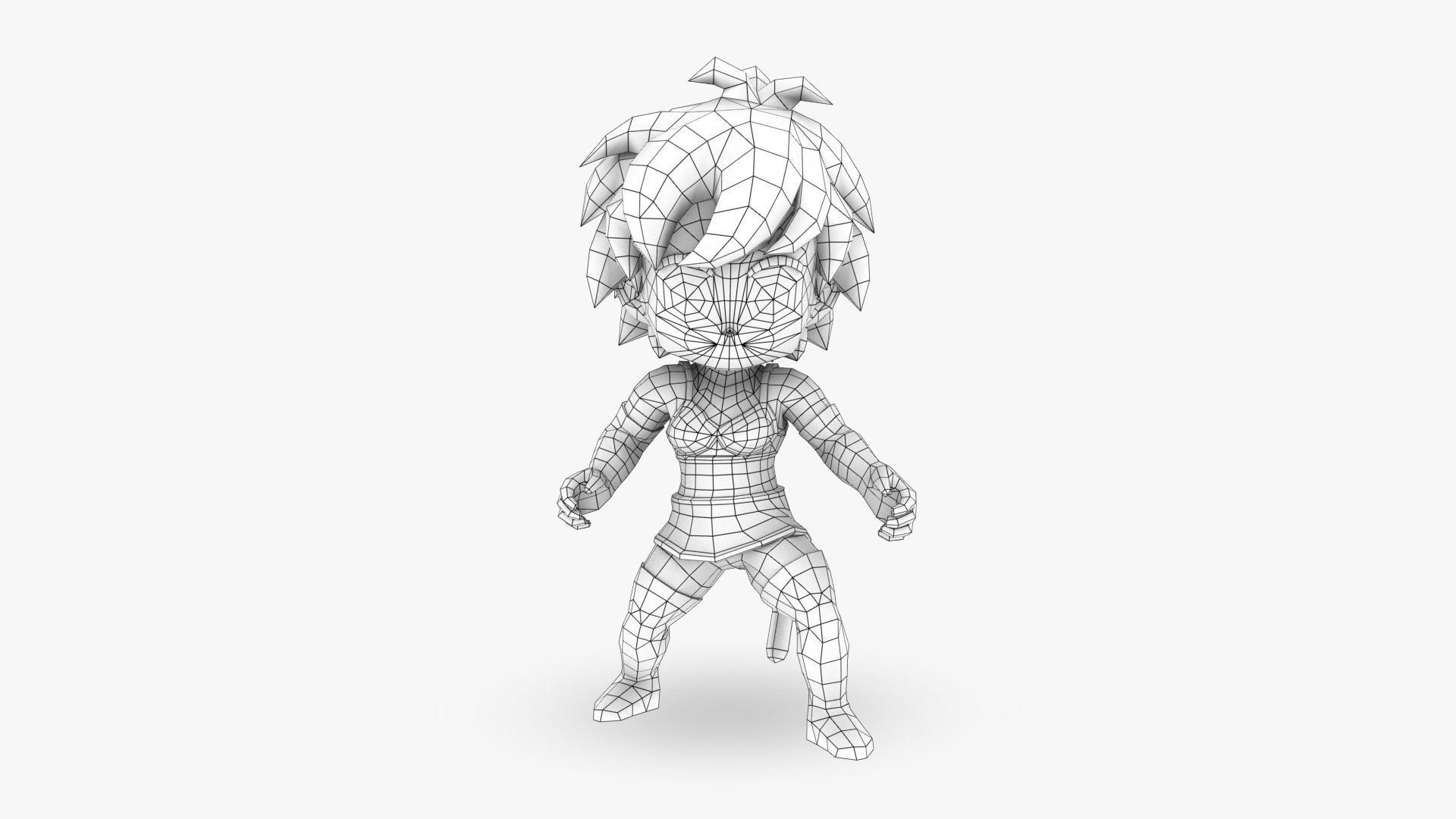 Gine transforming into Oozaru Low-poly 3D model_8