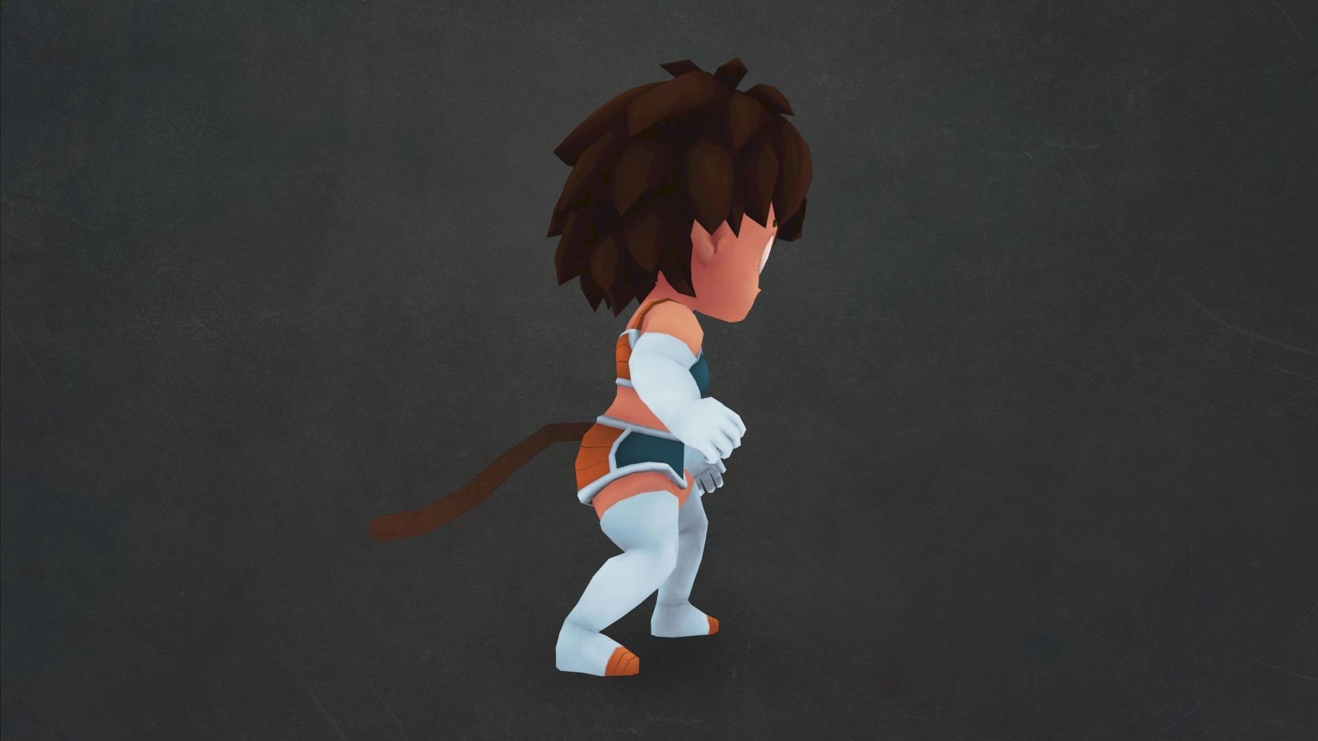 Gine transforming into Oozaru Low-poly 3D model_4