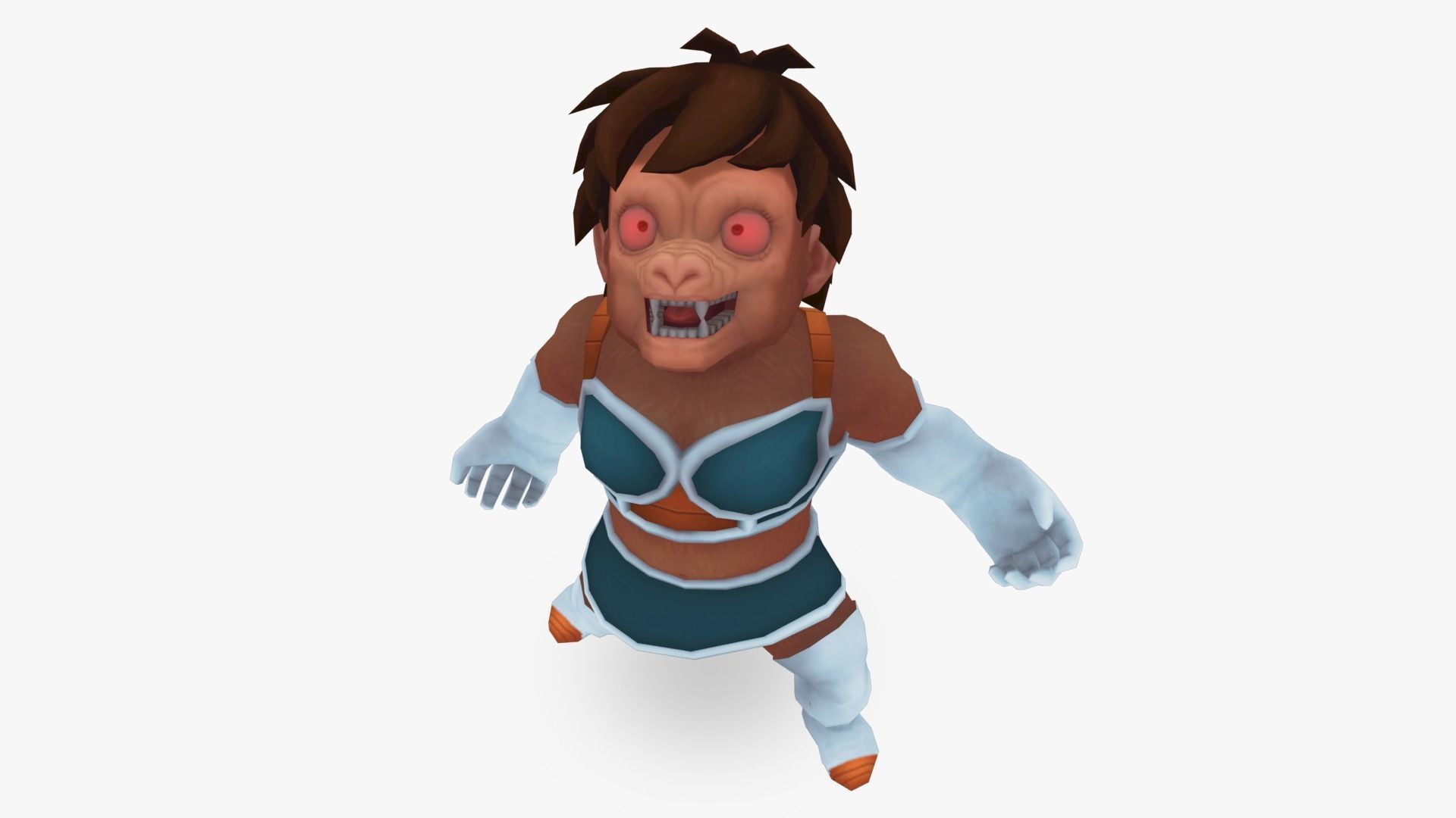 Gine transforming into Oozaru Low-poly 3D model_6