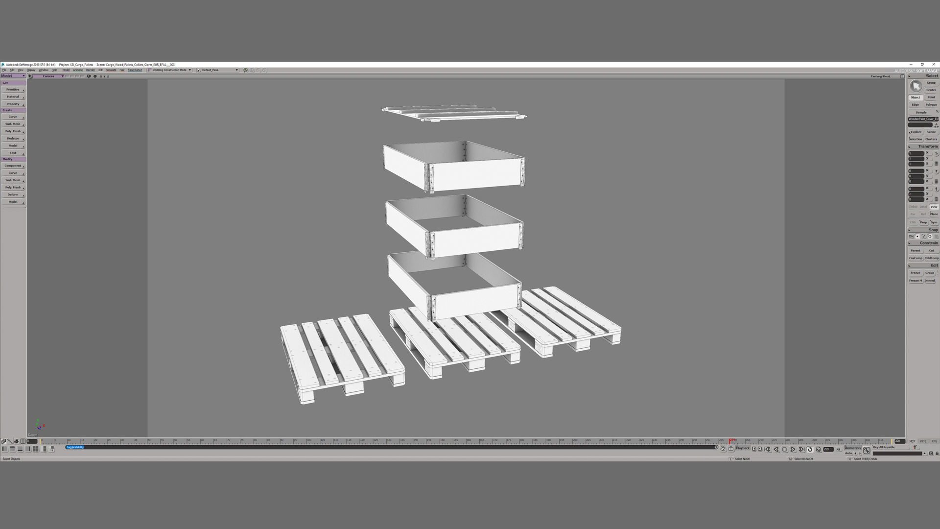 Cargo Wood Pallets Collars Cover EUR EPAL vr-3 Low-poly 3D model_21