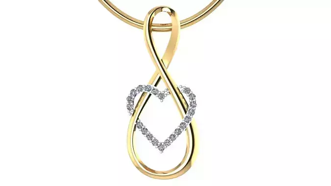 Heart love pendant 3D print model 