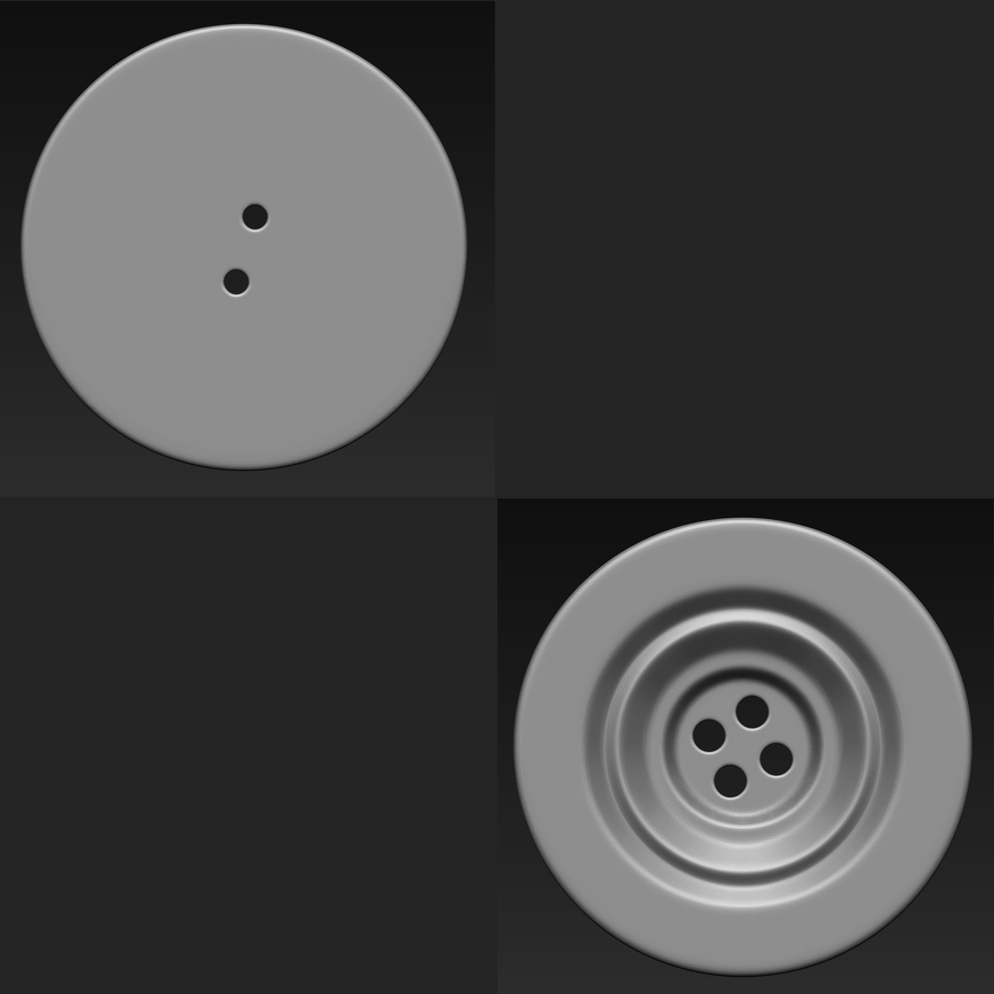 Buttons Collection IMM Brush Pack 30 in One 3D model_8