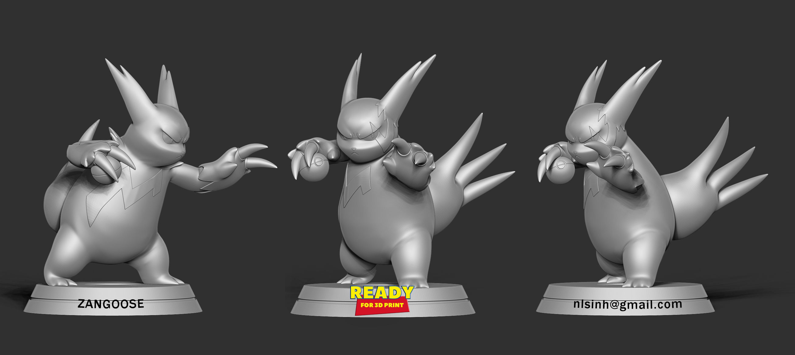 Zangoose - Pokemon Fanart 3D print model_6