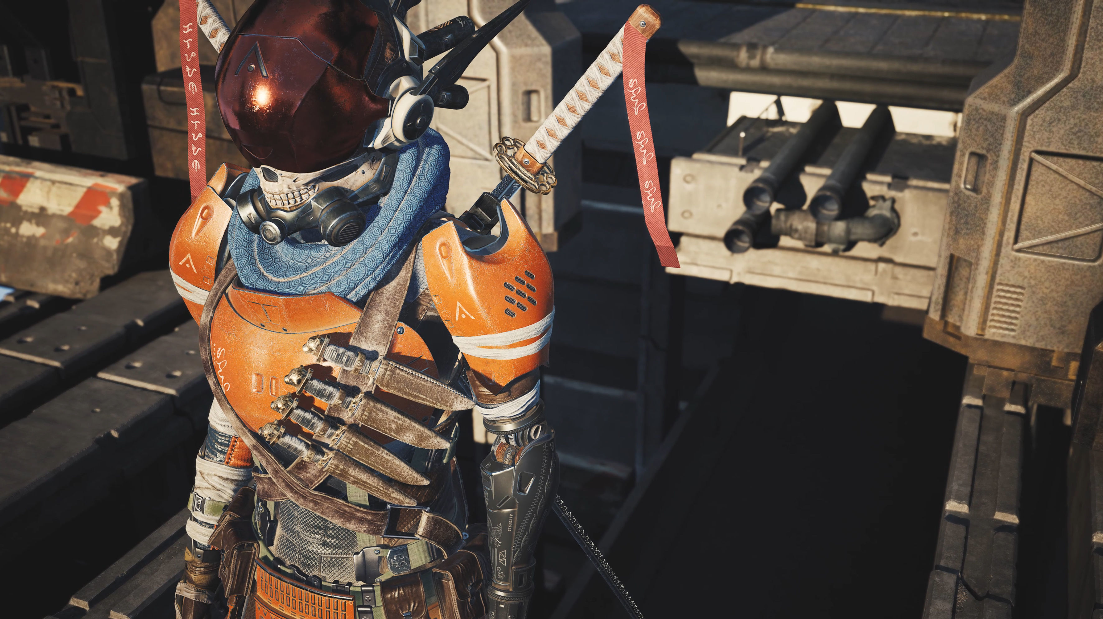 Sci fi Samurai Ninja 3D CG model rigged character 3D model_17