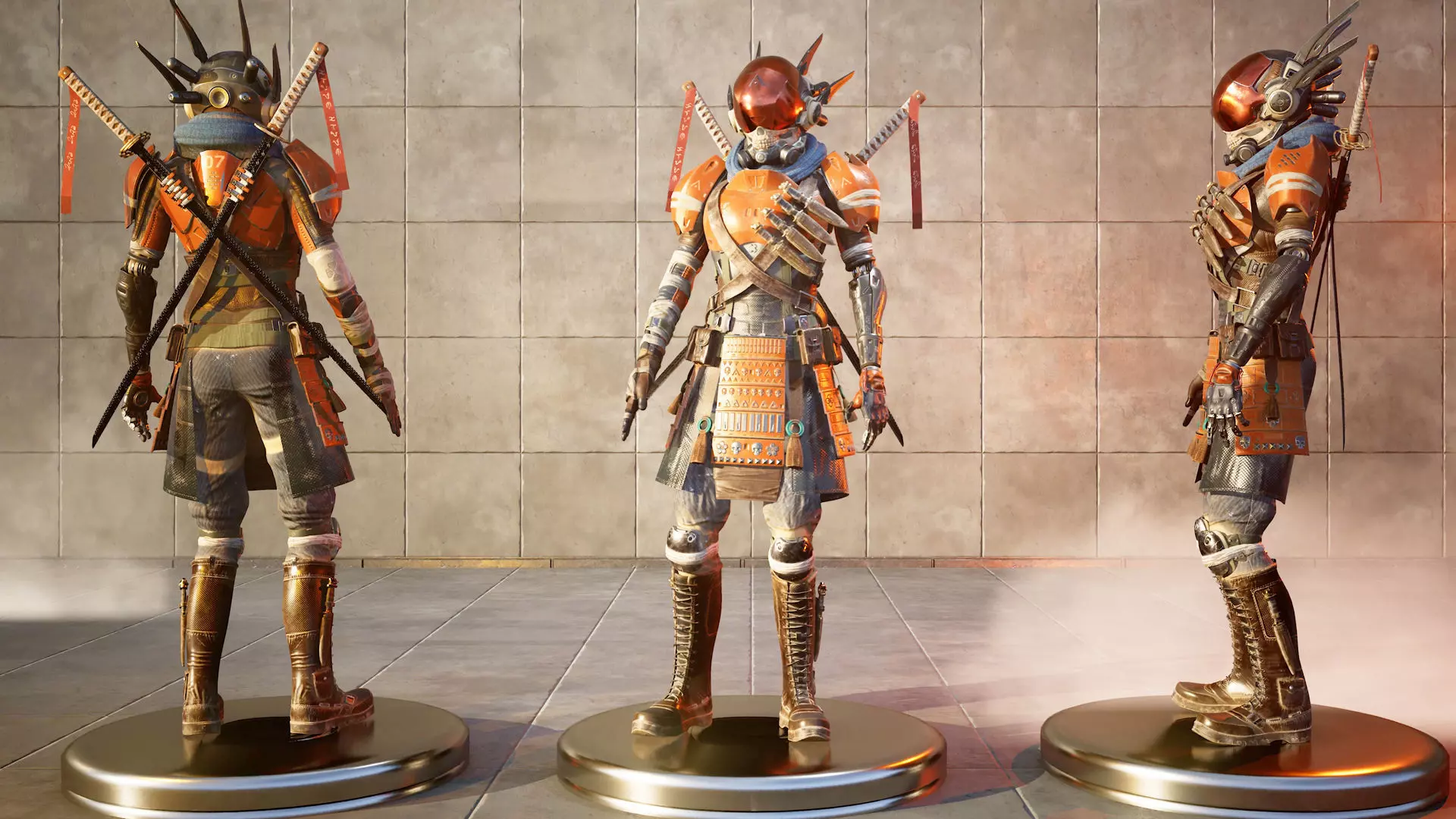 Sci fi Samurai Ninja 3D CG model rigged character 3D model_0